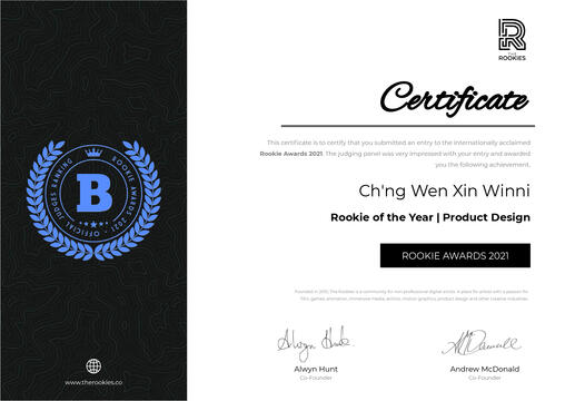 Rookie Awards 2021 - Rank B of Product Design